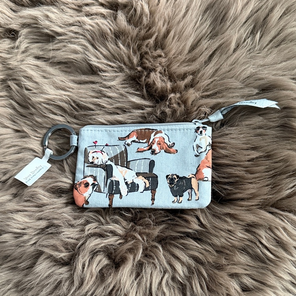 Vera Bradley Dog Print Wristlet with ID Window